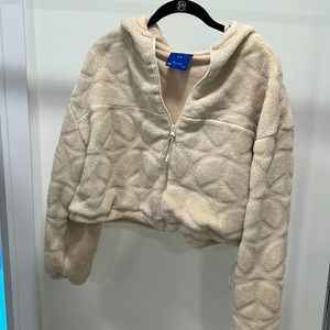 Urban outfitters teddy cropped hoodie